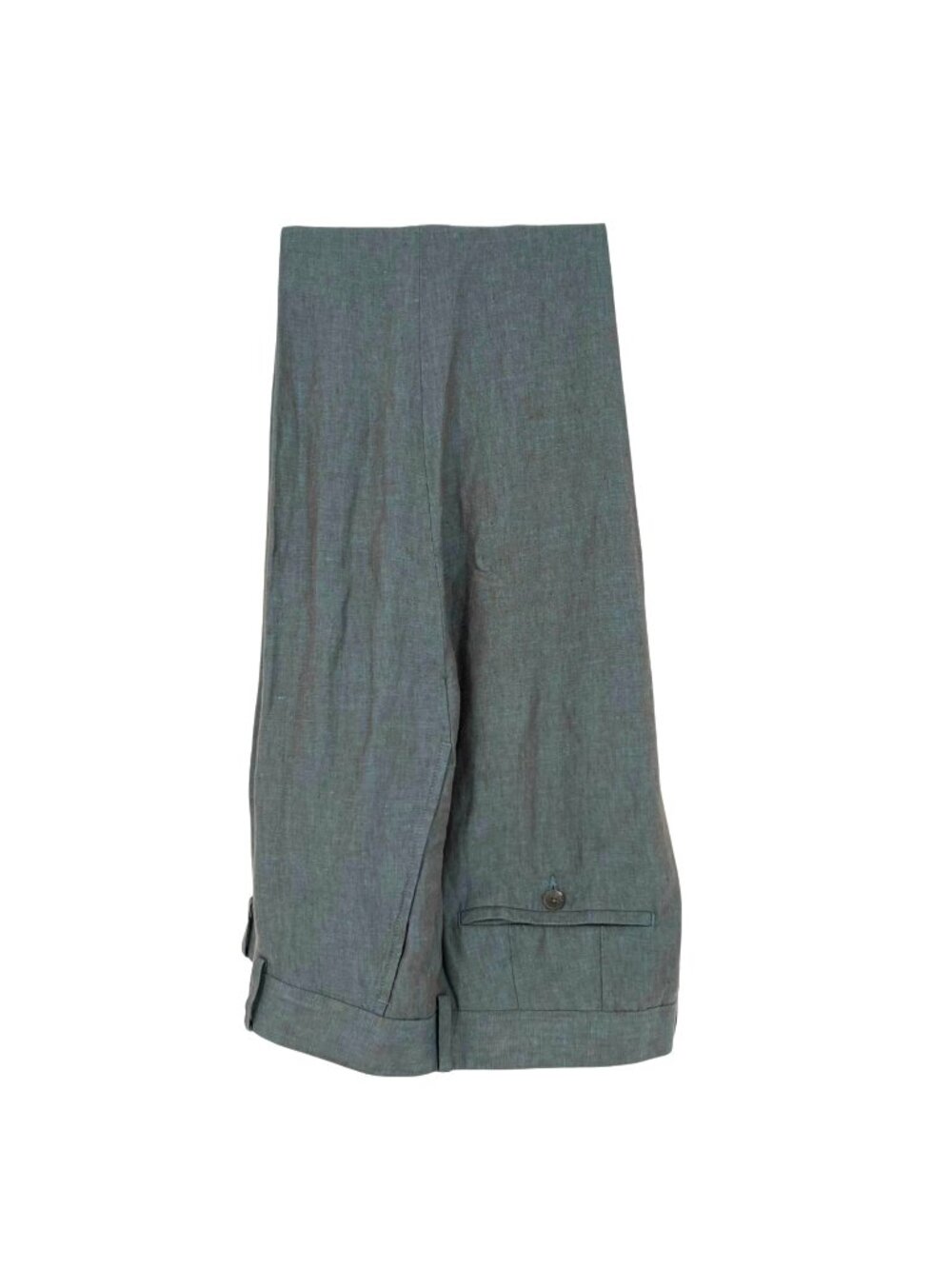 Nordstrom Trim Fit Coastal Linen Trousers Aqua Blue Gray Size 40 Waist NWOT